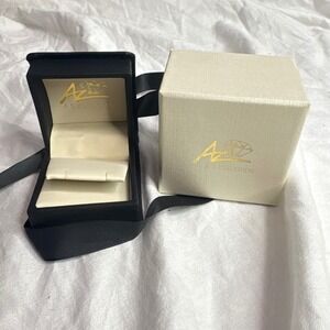 A & Z Diamonds Jewelry Gift Box Ring Earrings Necklace Display Case Beige Black